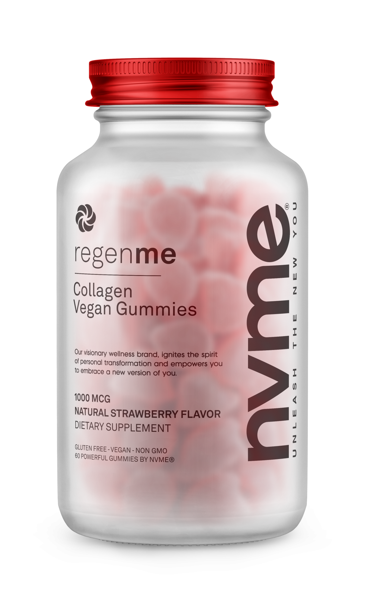NVME Supplements NVME Supplements Nvme Collagen Regenme Strawberry Bottle Mockup Plain Cropped
