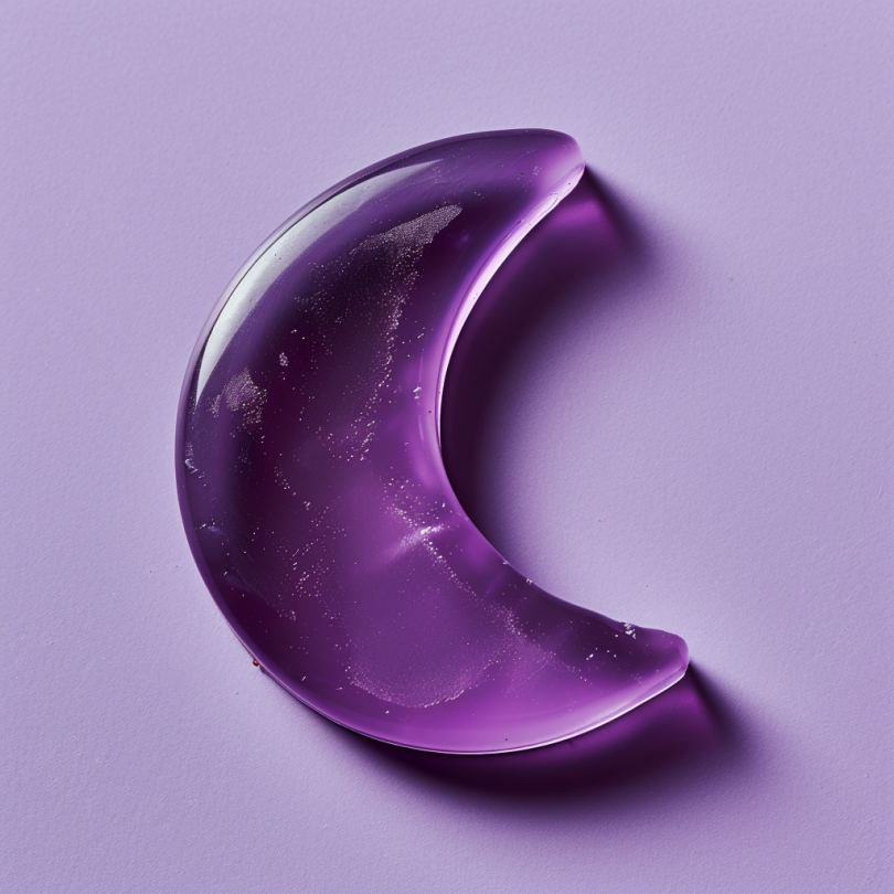 NVME Supplements NVME Supplements Davidv. 56221 Photo From Above Of One Moon Shaped Purple Gummy C5e8711f 3a0b 4e4d 8cbc B7fccbe01636